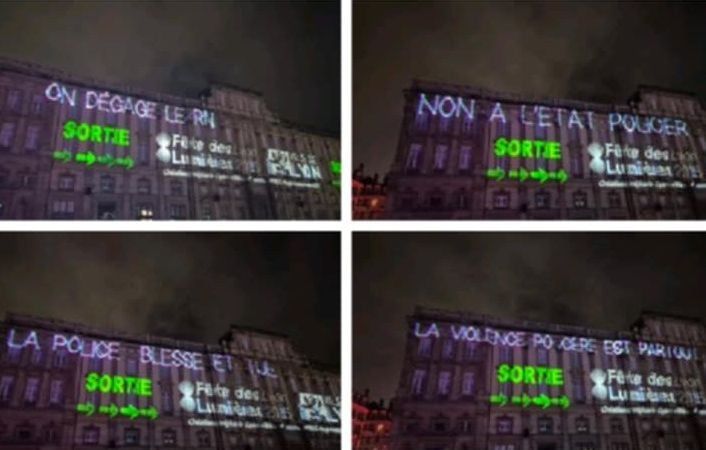Des messages anti-police illuminent la Fête des lumières à Lyon
