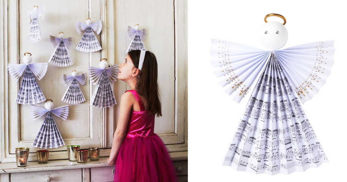 Des anges en papier pour une déco de Noël enchantée
