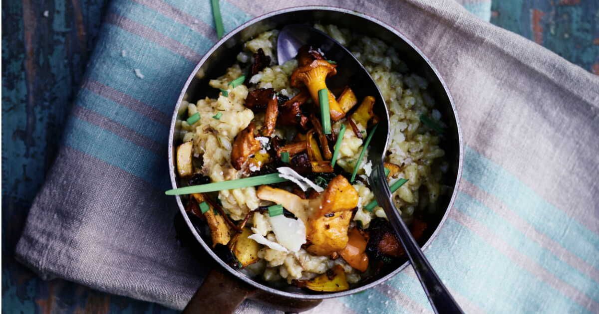 La magie des saveurs : risotto aux girolles et trompettes-de-la-mort