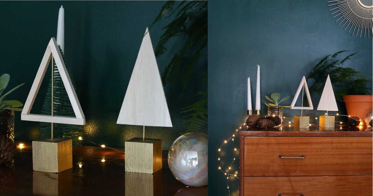 sapin de noël en bois facile : un bricolage déco et durable