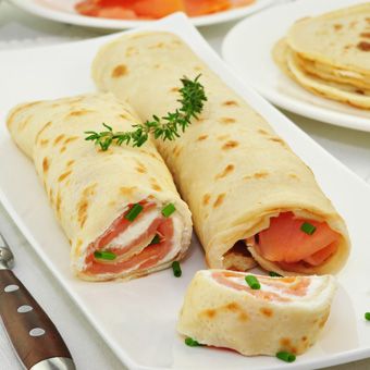 Des crêpes roulées au saumon fumé qui raviront vos papilles
