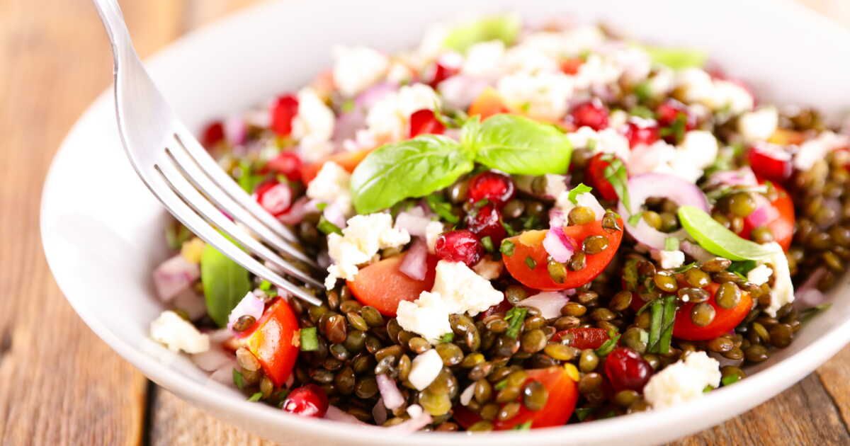 Une salade de lentilles estivale pleine de fraîcheur
