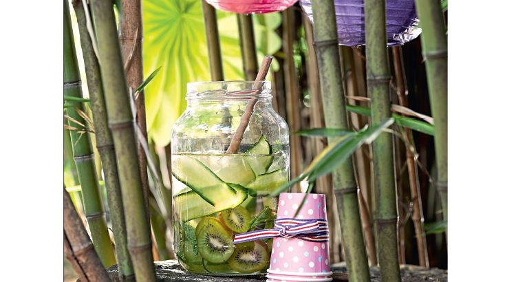 Cocktail vert, concombre, kiwi et menthe