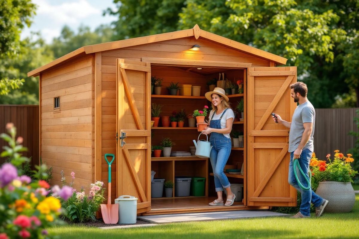 Dites adieu au désordre : le nouvel abri de jardin en bois de Leroy Merlin en promotion
