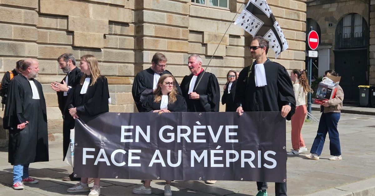 Des avocats unis contre la réforme de la justice à Rennes