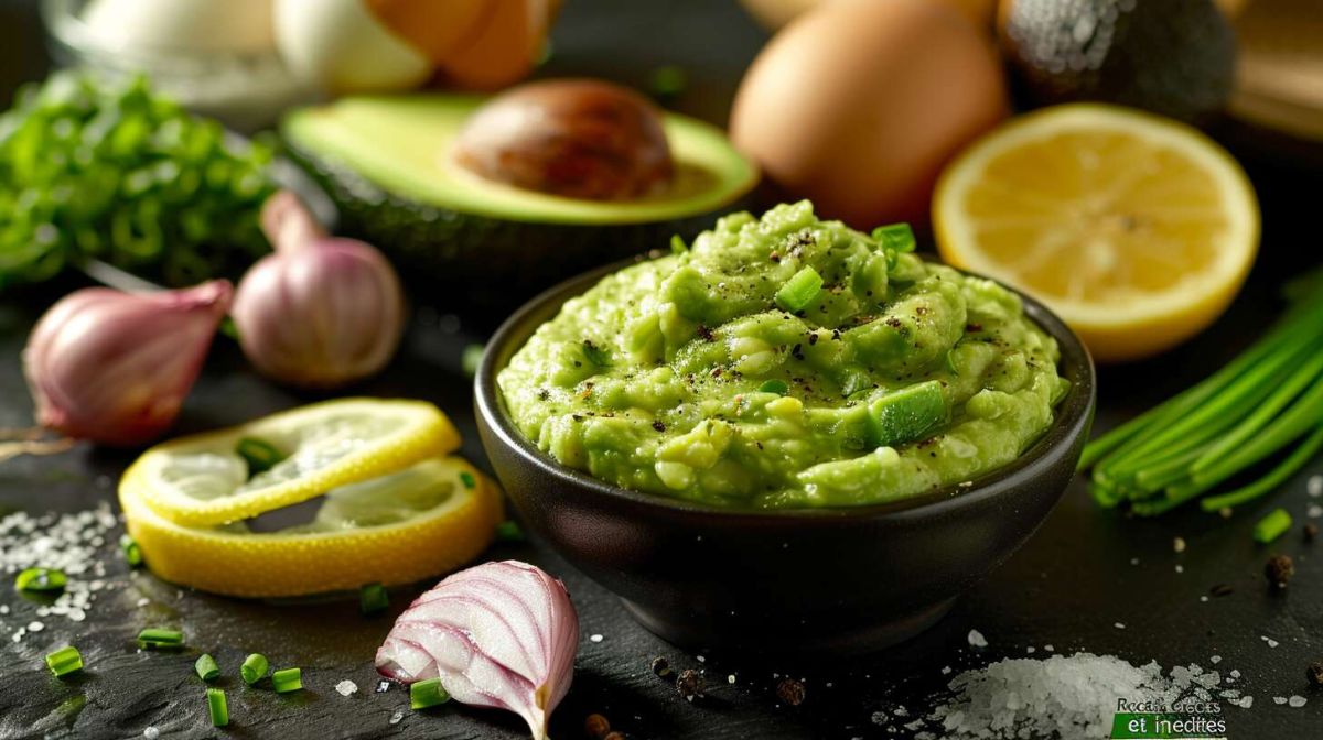Un délice crémeux : purée d’avocats aux œufs et échalotes