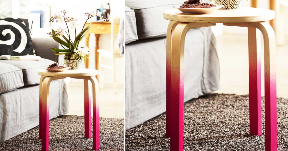 Redonnez vie à votre tabouret avec une touche de tie & dye