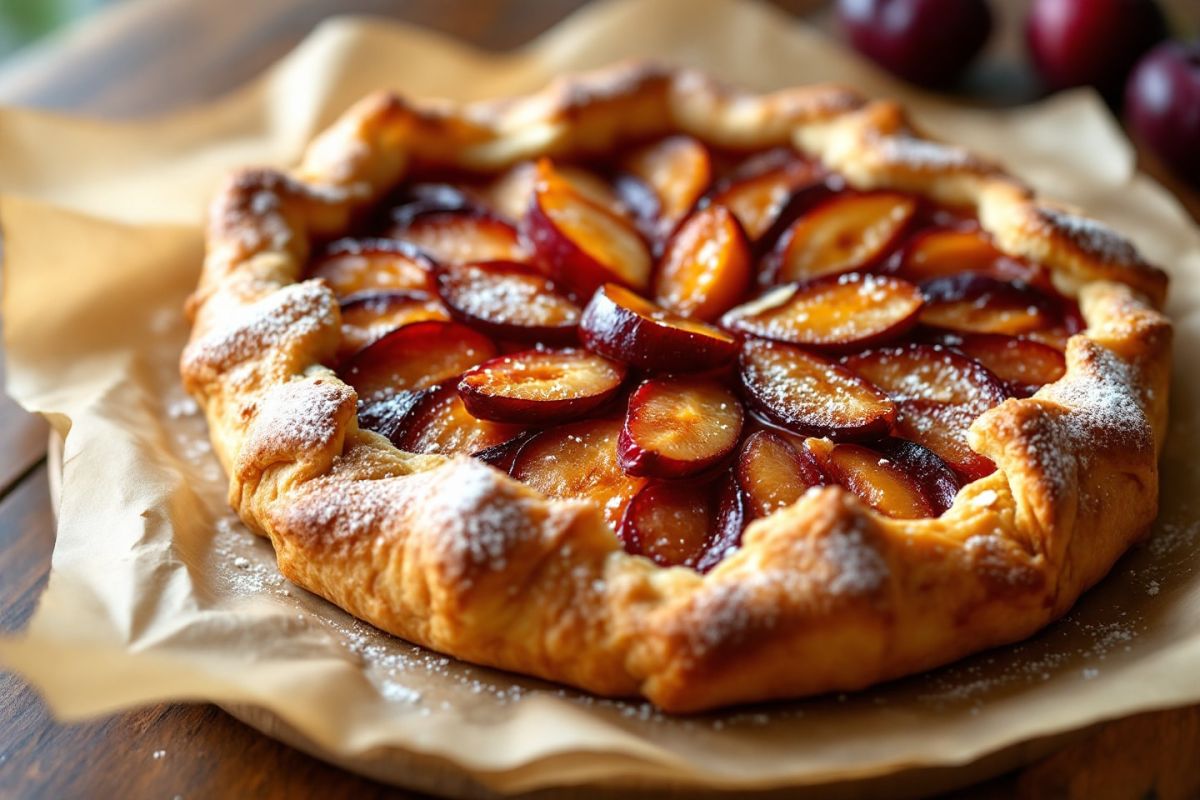 une tarte rustique aux prunes pour célébrer l'automne