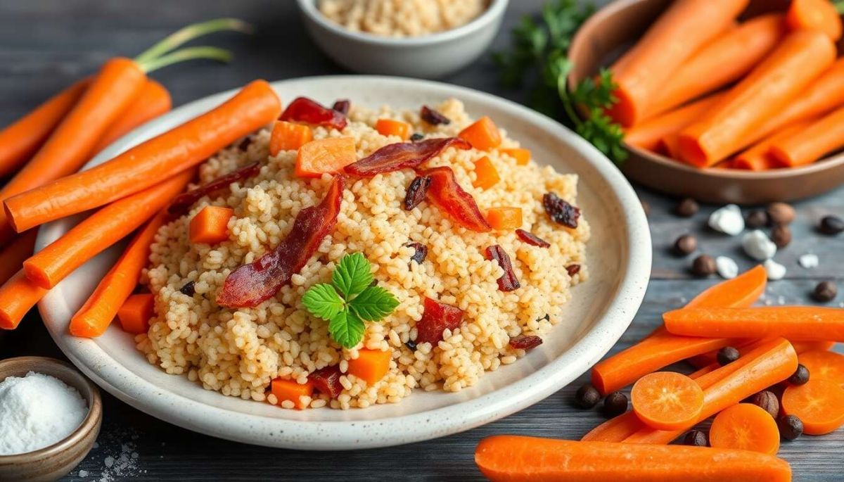 Une recette réconfortante de quinoa aux carottes et bacon