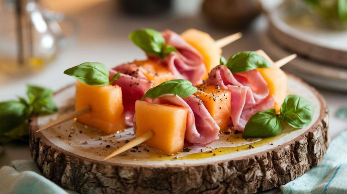 Brochettes de melon et jambon : une alliance incontournable pour vos apéritifs