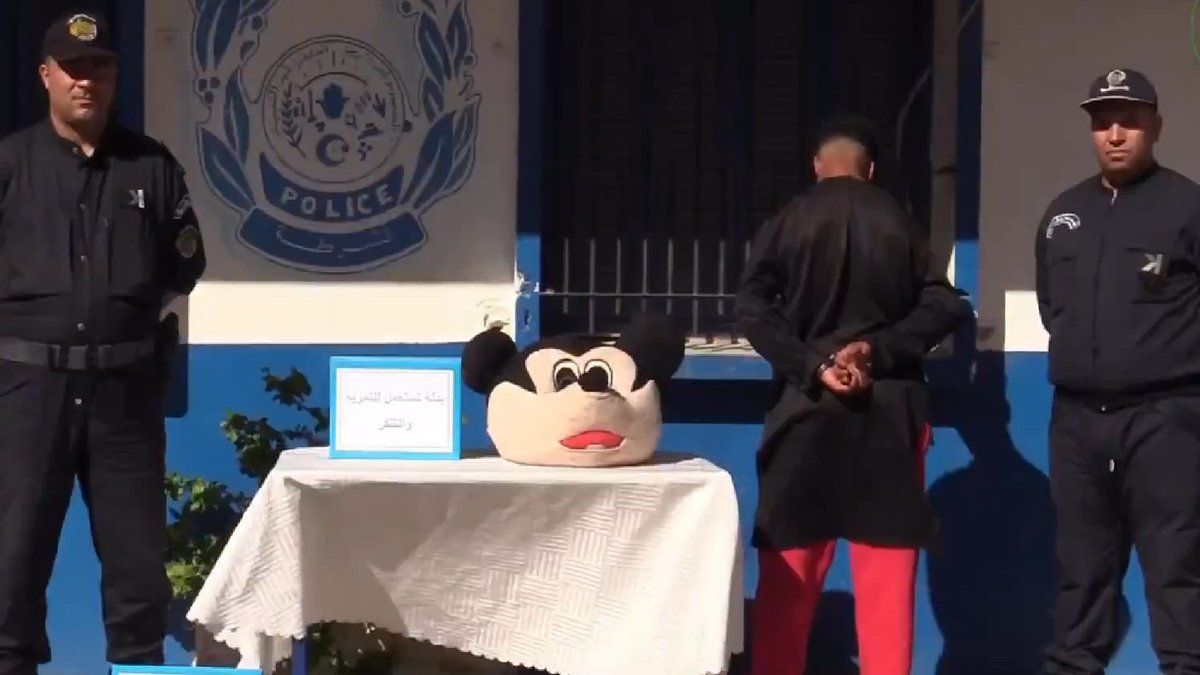 Un voleur masqué en Mickey Mouse interpellé lors d'un sabotage à Annaba