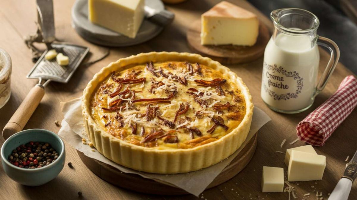 Réveillez vos papilles avec une quiche lorraine onctueuse et savoureuse