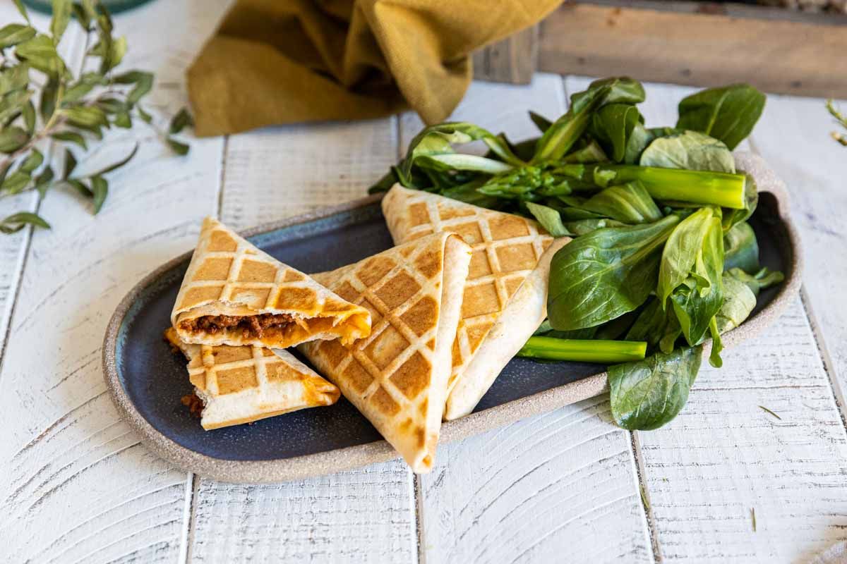 Des tacos façon samoussas à la viande hachée