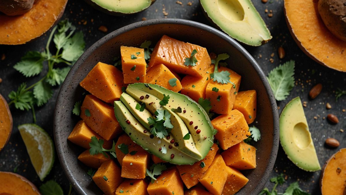 Dégustez une salade de patates douces à l'avocat : fraîcheur et goût au rendez-vous