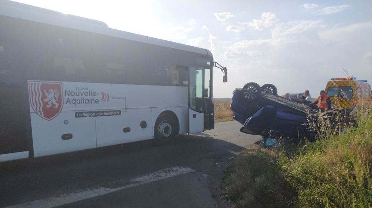 Accident à Celles-sur-Belle : un bus et une voiture entrent en collision, quatre blessés