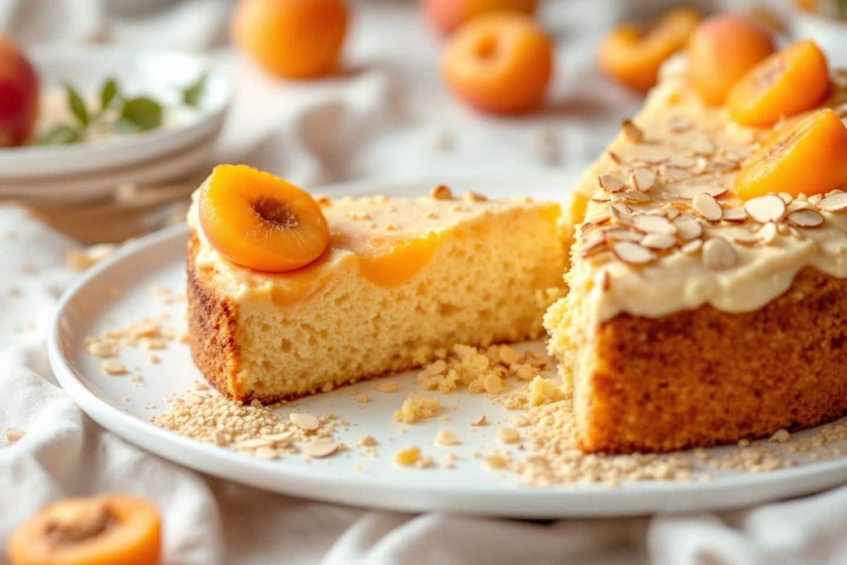 Redécouvrez la polenta avec ce gâteau aux abricots et amandes effilées