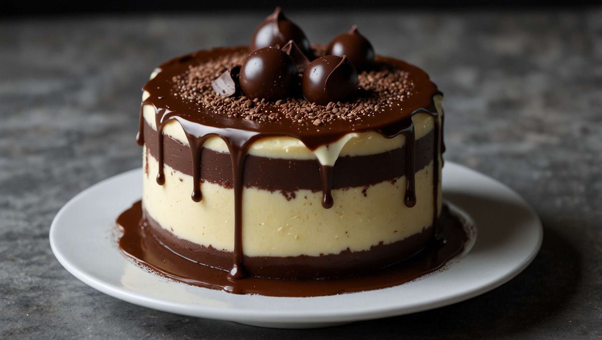 Une indulgence sucrée : bavarois au chocolat noir et blanc à découvrir