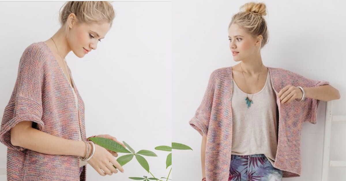 Comment tricoter une veste chinée au point mousse ?